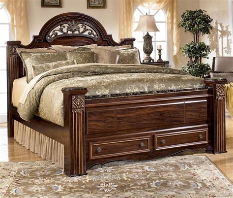 ashley king traditional storage bed